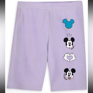Disney Lilac Mickey Mouse Graphic Bike Shorts